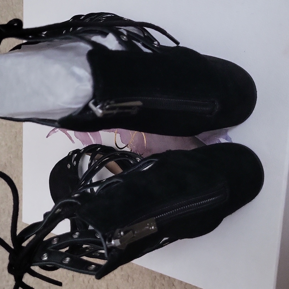 Jessica Simpson Black suede sandals 8 - Picture 4 of 4